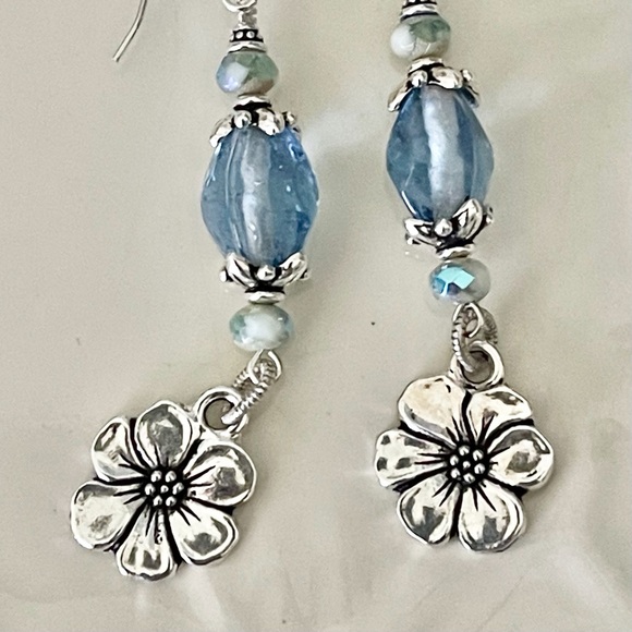 ARTISAN Earrings - “Summer Blues” Dangles - Picture 6 of 11